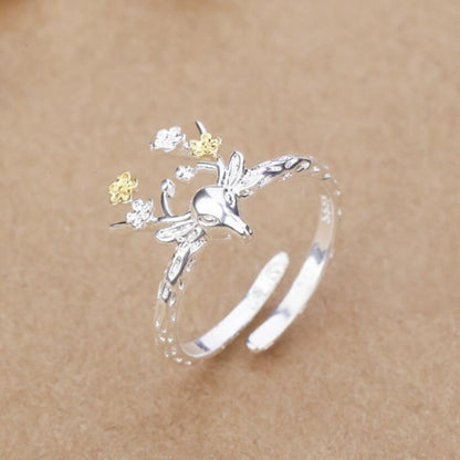 Deer Sterling Silver Ring