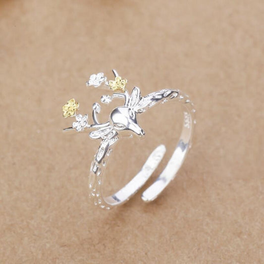 Deer Sterling Silver Ring