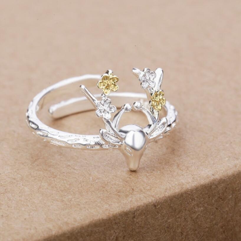 Deer Sterling Silver Ring