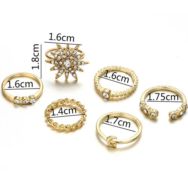 Majestic Golden Sun Ring Set