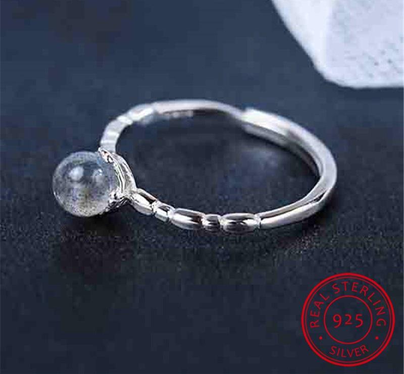 Mystic Moonstone Silver Ring