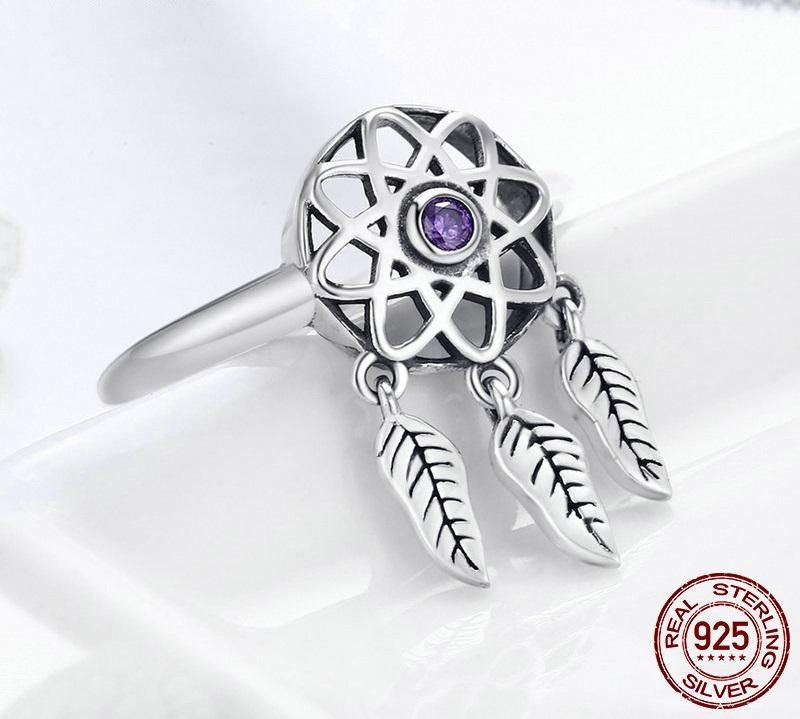 Purple Dreamcatcher Sterling Silver Ring