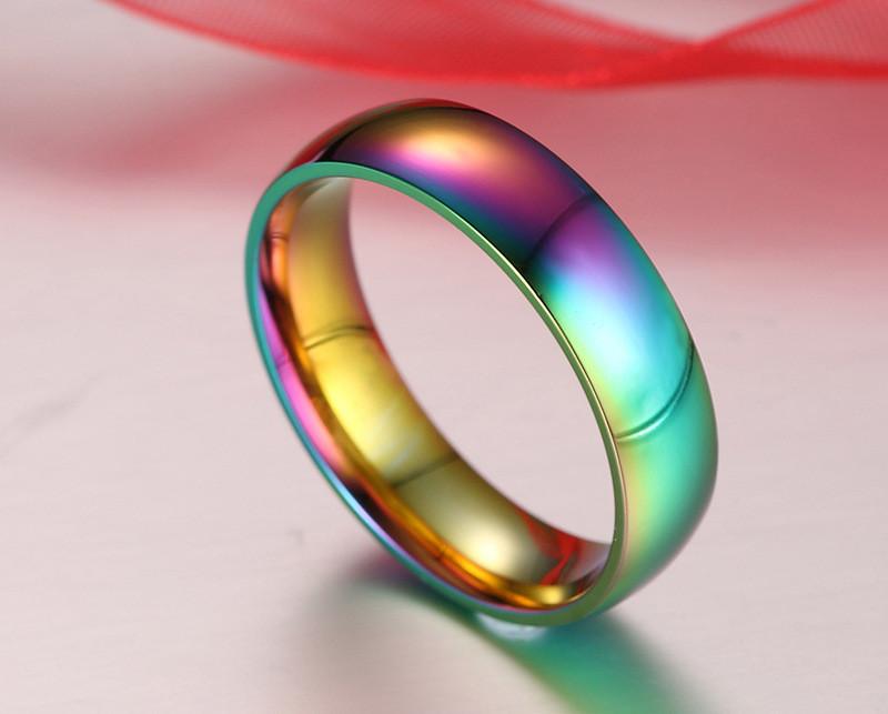 Rainbow Gold Stainless Steel Ring
