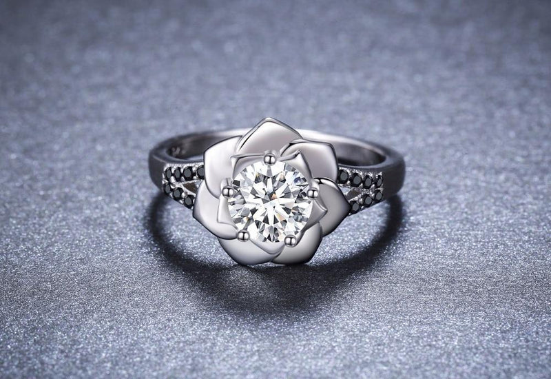 Romantic Flower Silver Ring