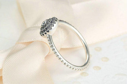 Round Flower Silver Ring