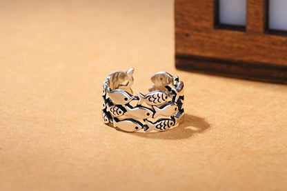 Sterling Silver Fish Ring