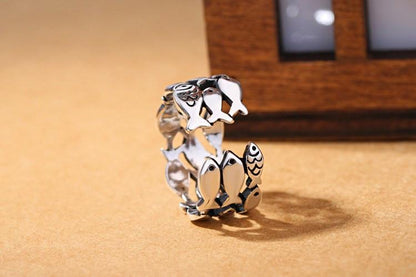 Sterling Silver Fish Ring