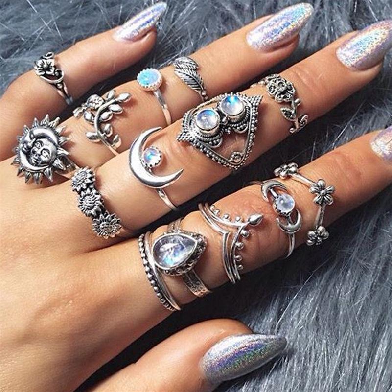The Blue Moon Goddess Ring Set