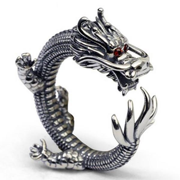 The Enchanted Thai Dragon Silver Ring
