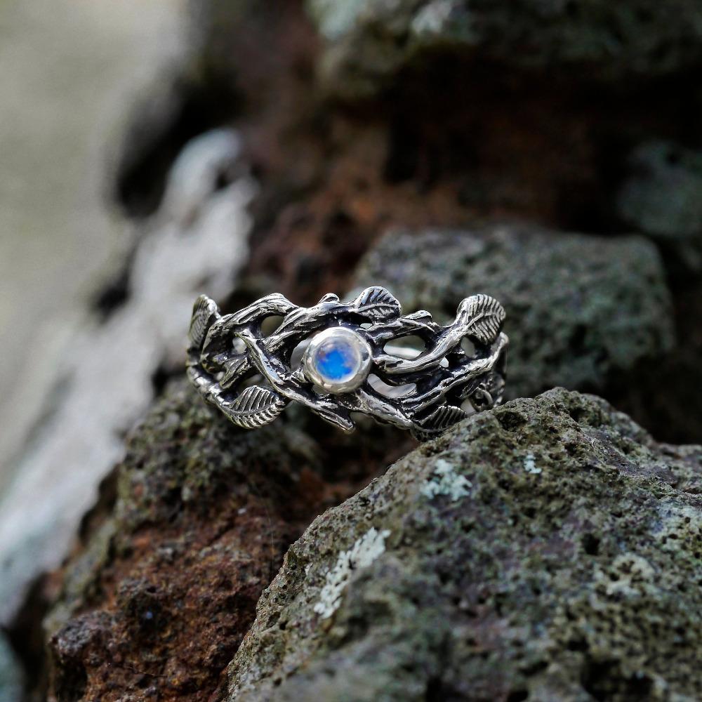 The Forest Goddess Moonstone Ring