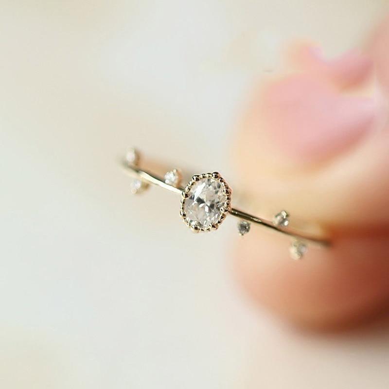 The Little Crystal Twig Ring