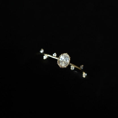 The Little Crystal Twig Ring