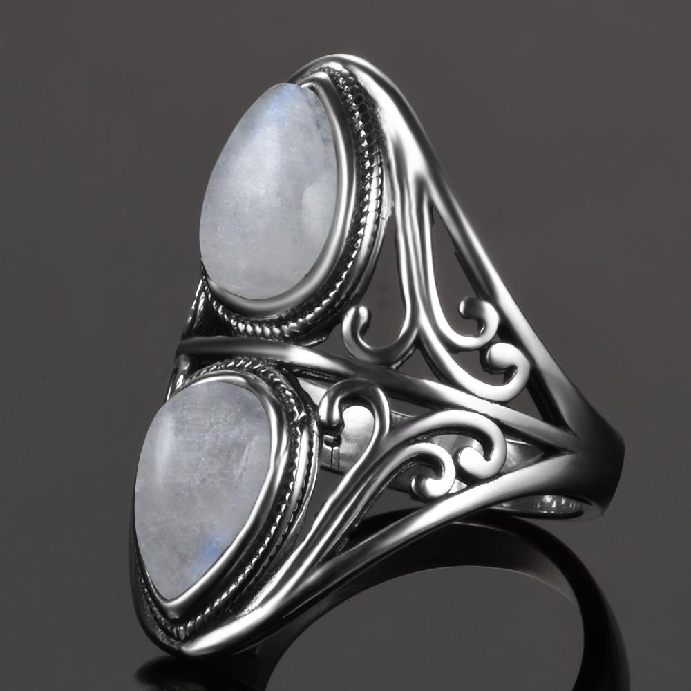 Victorian Goddess Moonstone Ring