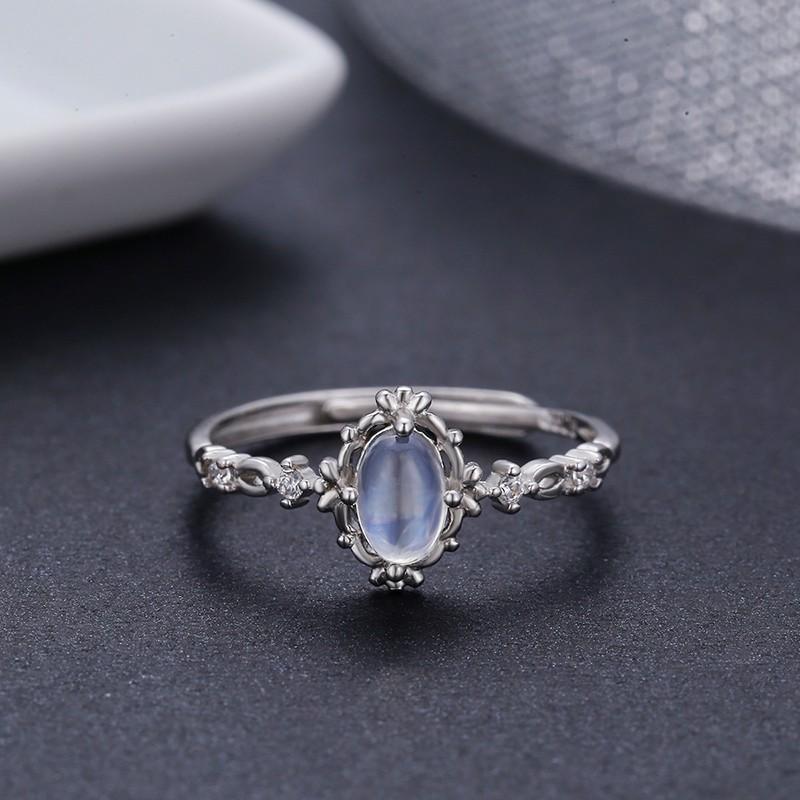 Victorian Natural Moonstone Silver Ring
