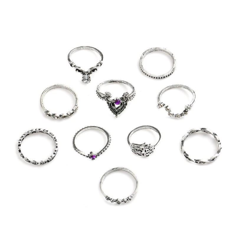 Purple Goddess Ring Set