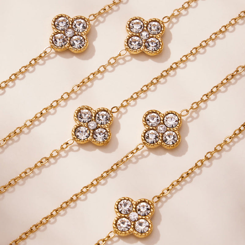 Celeste Clover Long Necklace