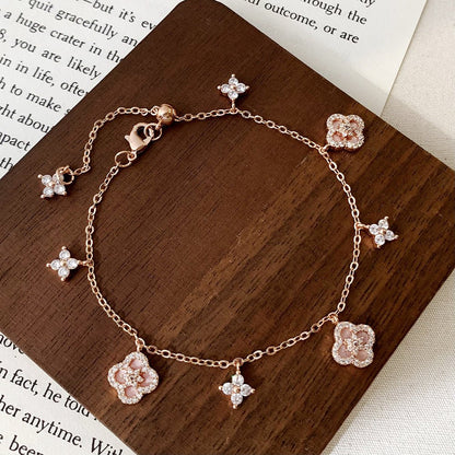 Rose Blossom Charm Bracelet