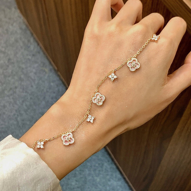 Rose Blossom Charm Bracelet