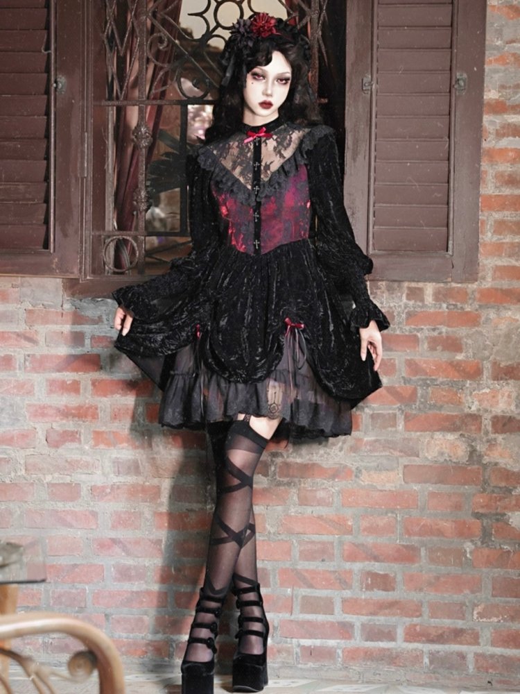 Gothic Lolita Velvet Dress