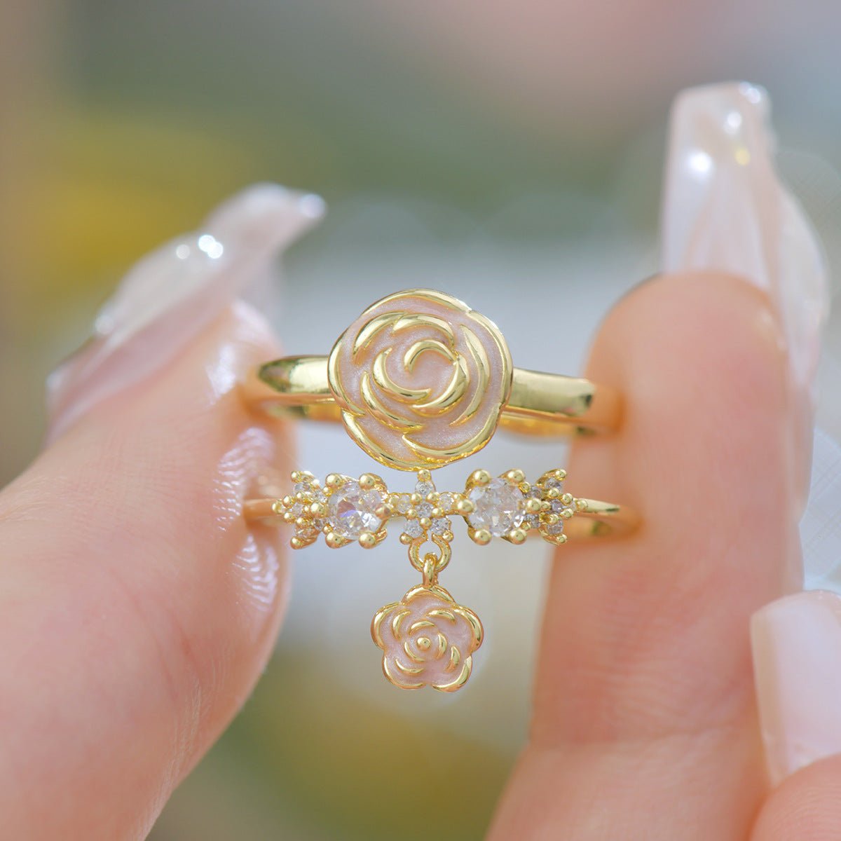 Rose Charm Ring