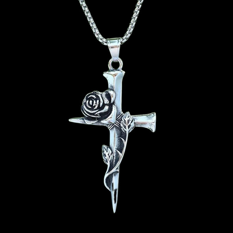 Rose Cross Pendant