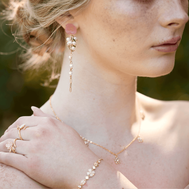 Rose Drop Earrings