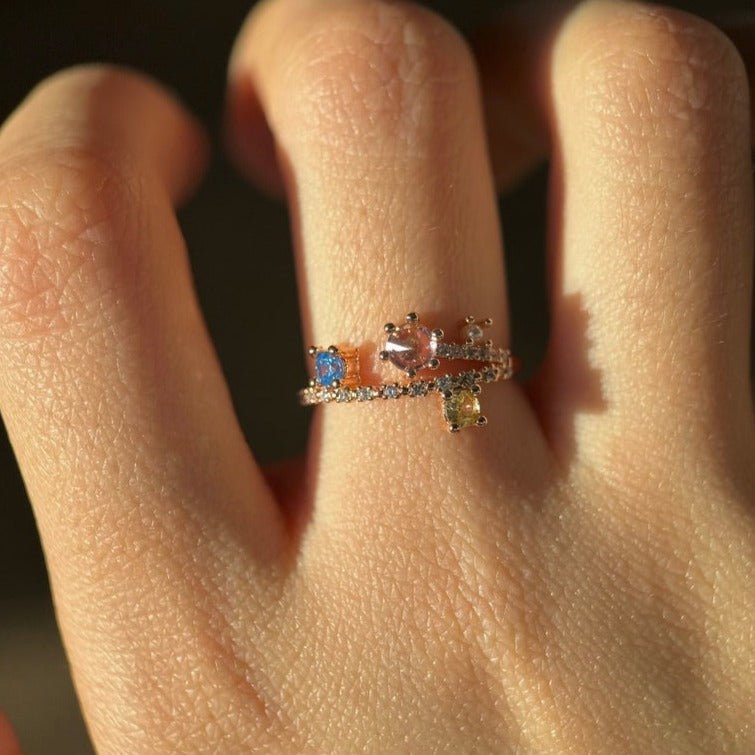 [] Rose Gold Nebula Ring