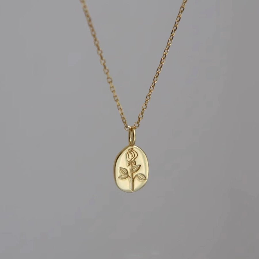 Vicky Rose Coin Necklace in Gold