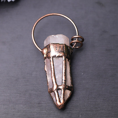 Rose Quartz Pendant With Kyanite 2-3 Inch Healing Jewelry