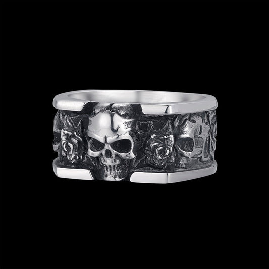 Rose Skull Eternity Ring