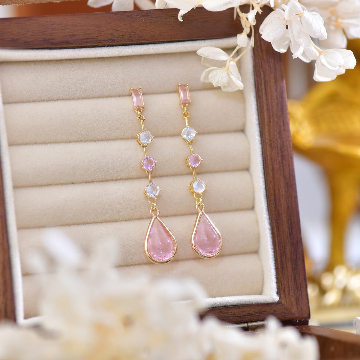 Rosewater Drop Earrings