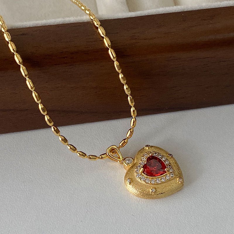 Royal Red Heart Necklace