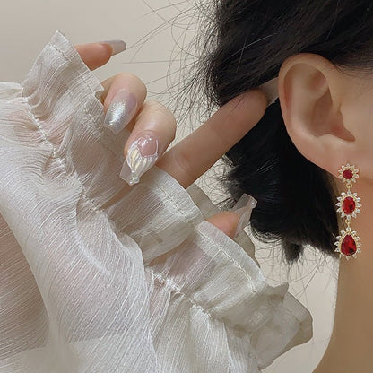 Rosa Ruby Drop Earrings