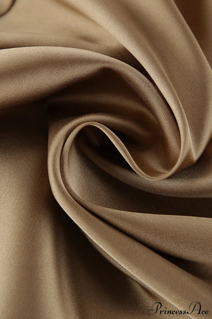 Satin Crew Neck Pullover Blouse
