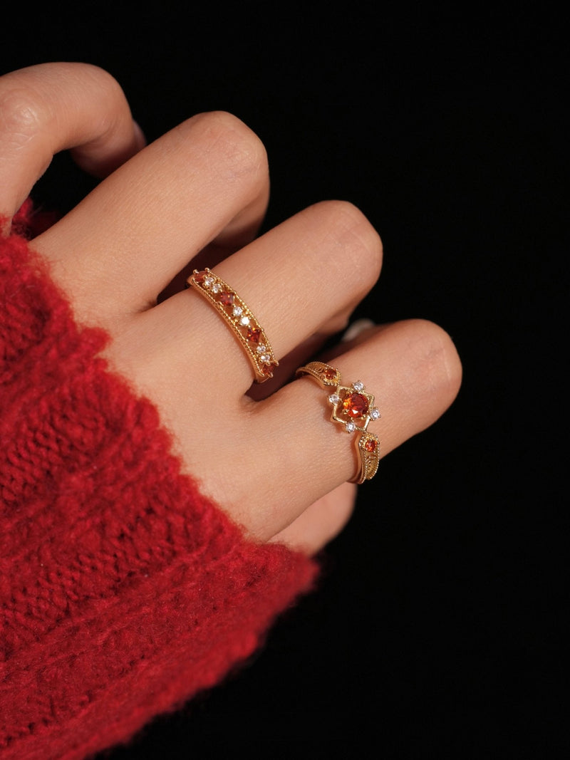 Scarlet Baroque Ring