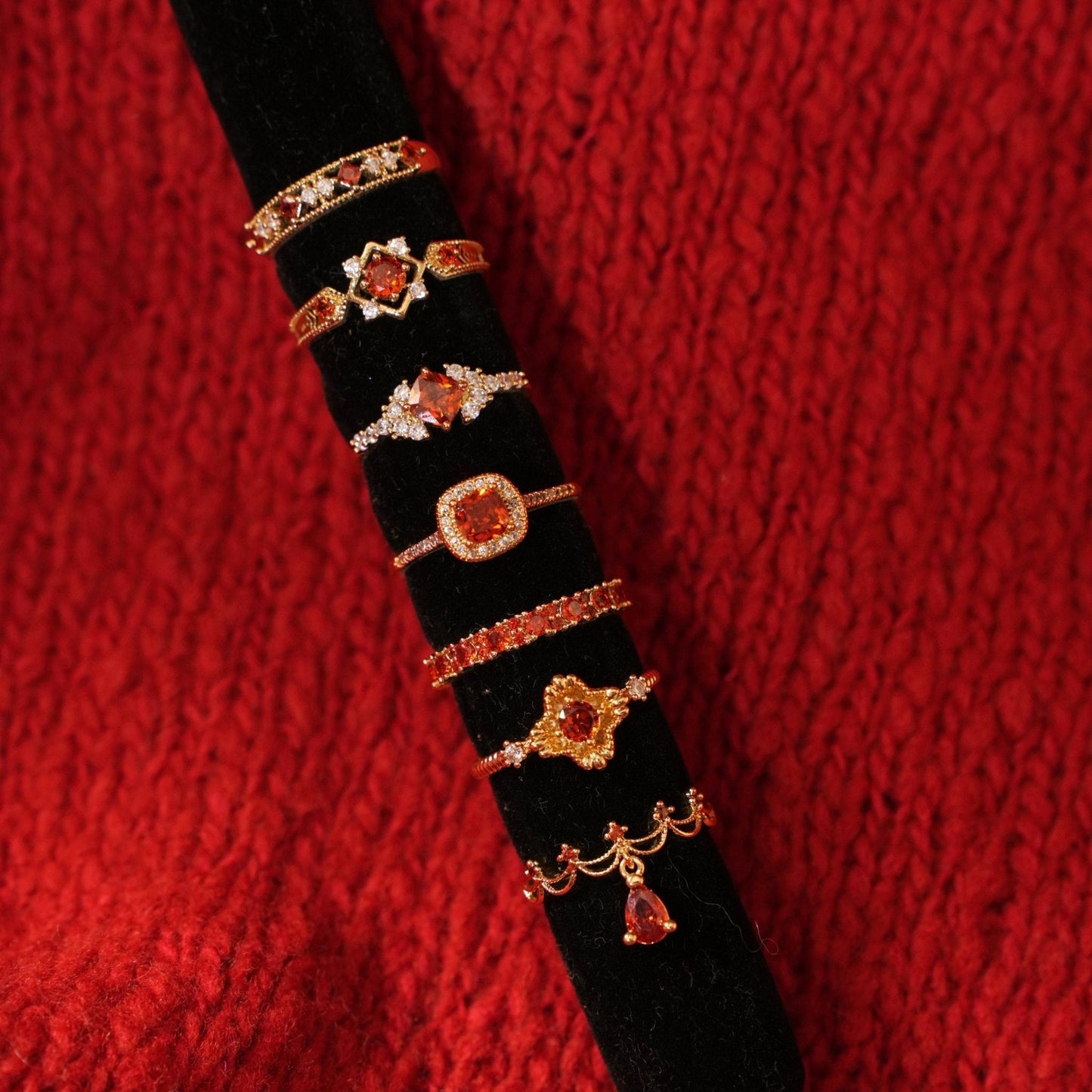 Scarlet Baroque Ring