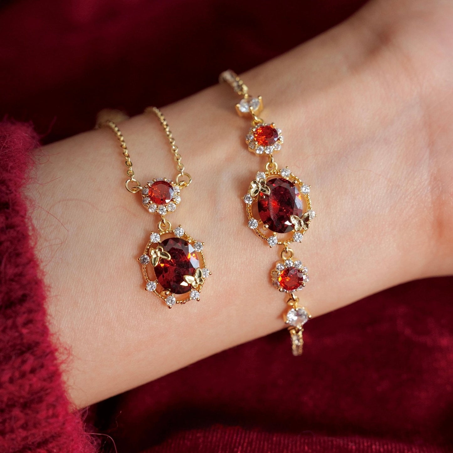 Scarlet Butterfly Necklace