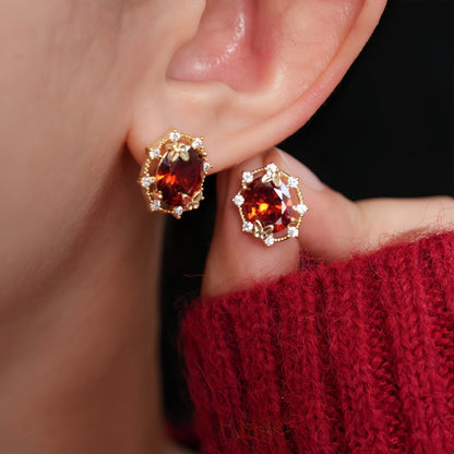Scarlet Butterfly Stud Earrings