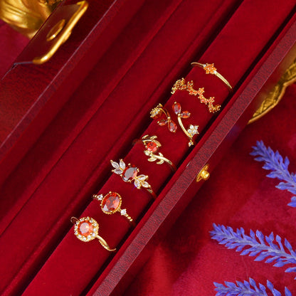 Scarlet Fleur Ring