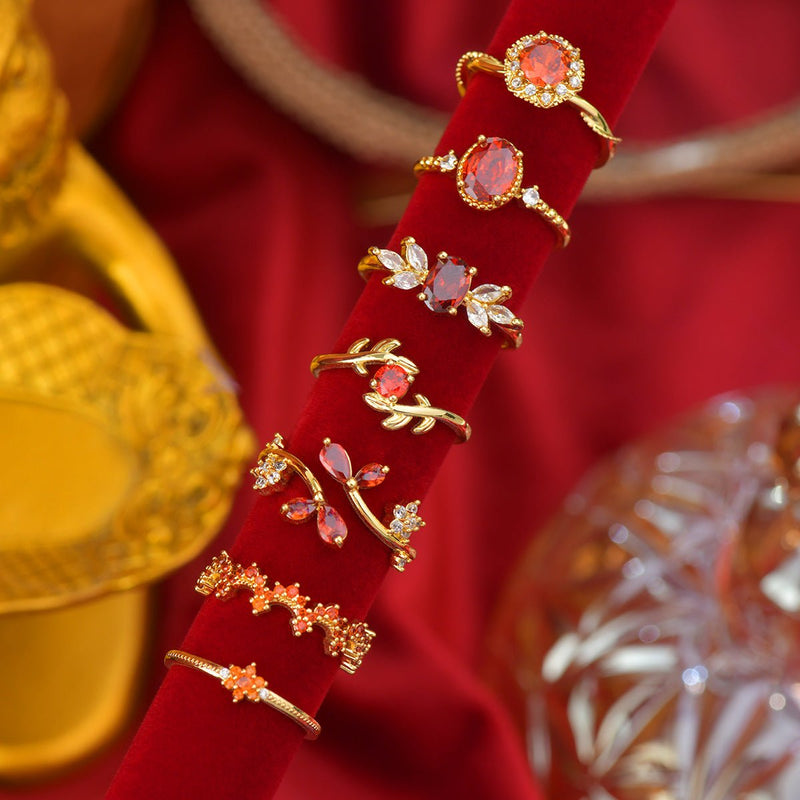 Scarlet Fleur Ring