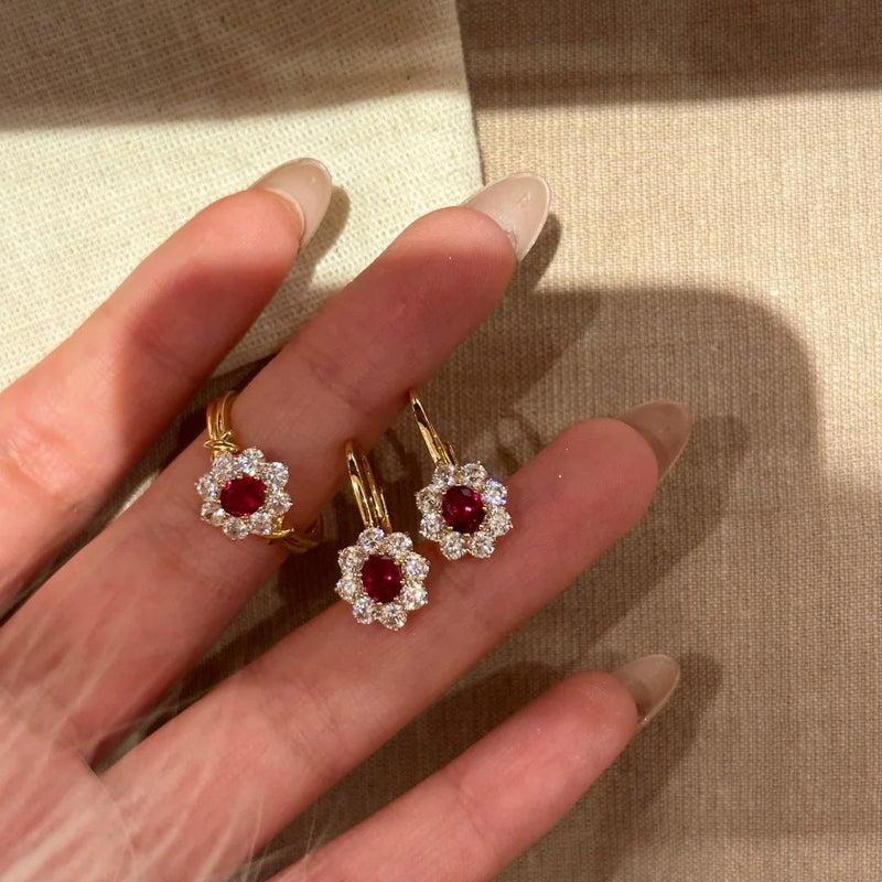 Scarlet Rosette Ring