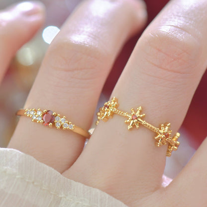 Scarlet Stardust Ring