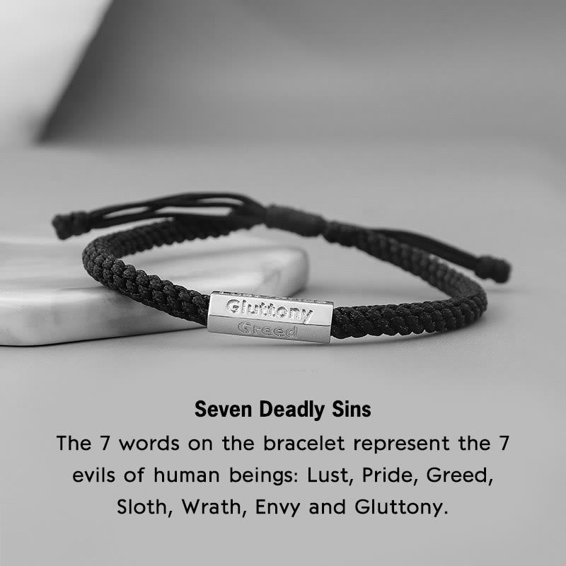 Seven Virtues and Deadly Sins Spiritual Bracelet