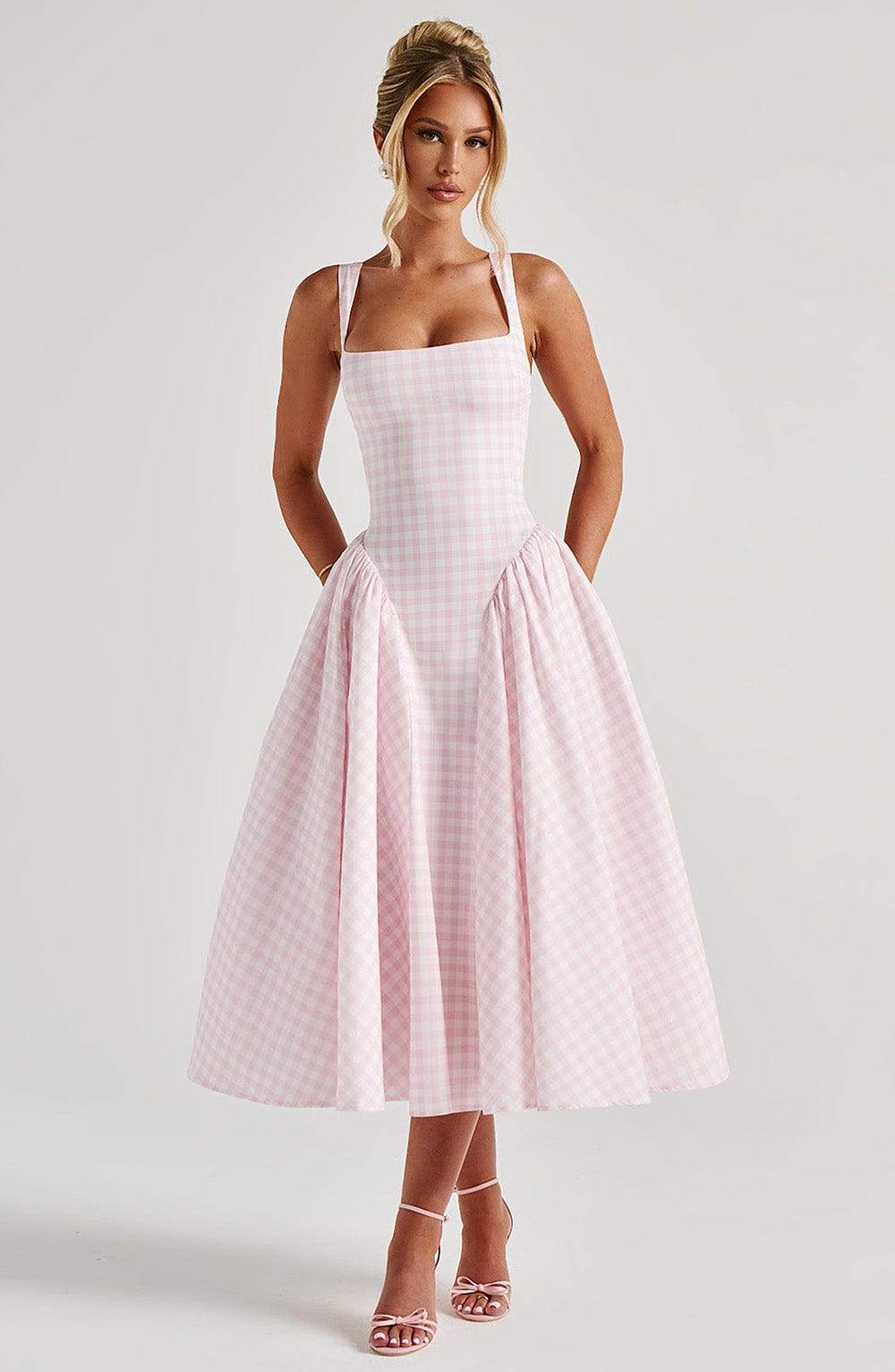 Serenity - Modern Elegance Midi Dress