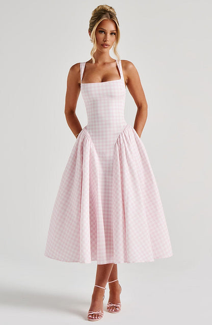 Serenity - Modern Elegance Midi Dress