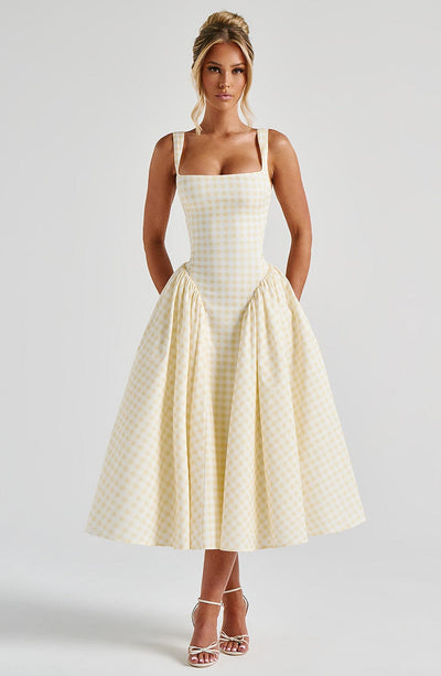 Serenity - Modern Elegance Midi Dress