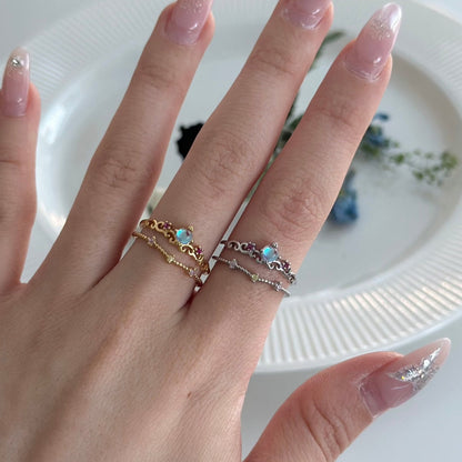 [] Gretchen Silver Aurora Ring