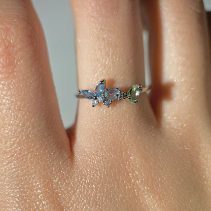 [] Becky Butterfly Ring in Silver