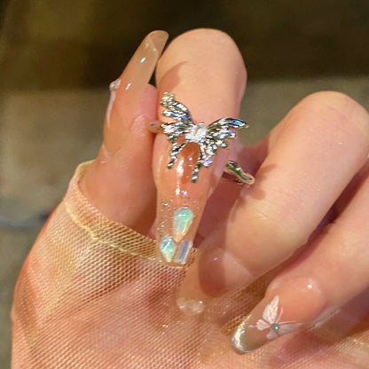 [] Lana Silver Butterfly Ring