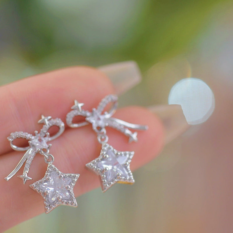 Silver Star Earrings